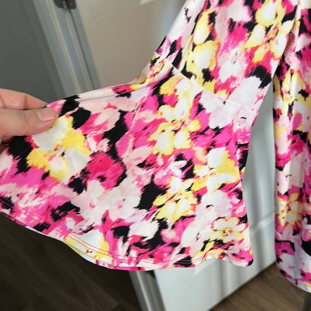 Kasper Women's Floral Top - Pink Multi - Picture 4 of 8